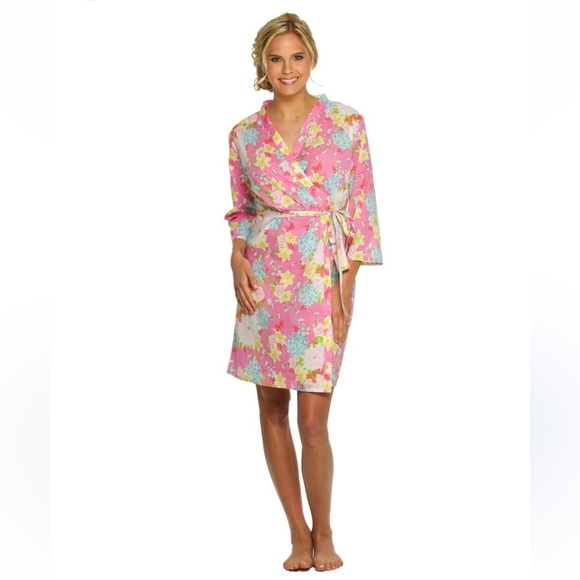 Paisley box bridesmaid robe COTTON FLORAL ROBE DAHLIA PRINT - Picture 10 of 10